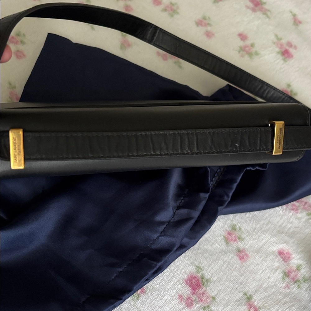 Yves Saint Laurent 💯 Authentic Midnight Black/ Blue Crossbody Bag - Picture 8 of 8